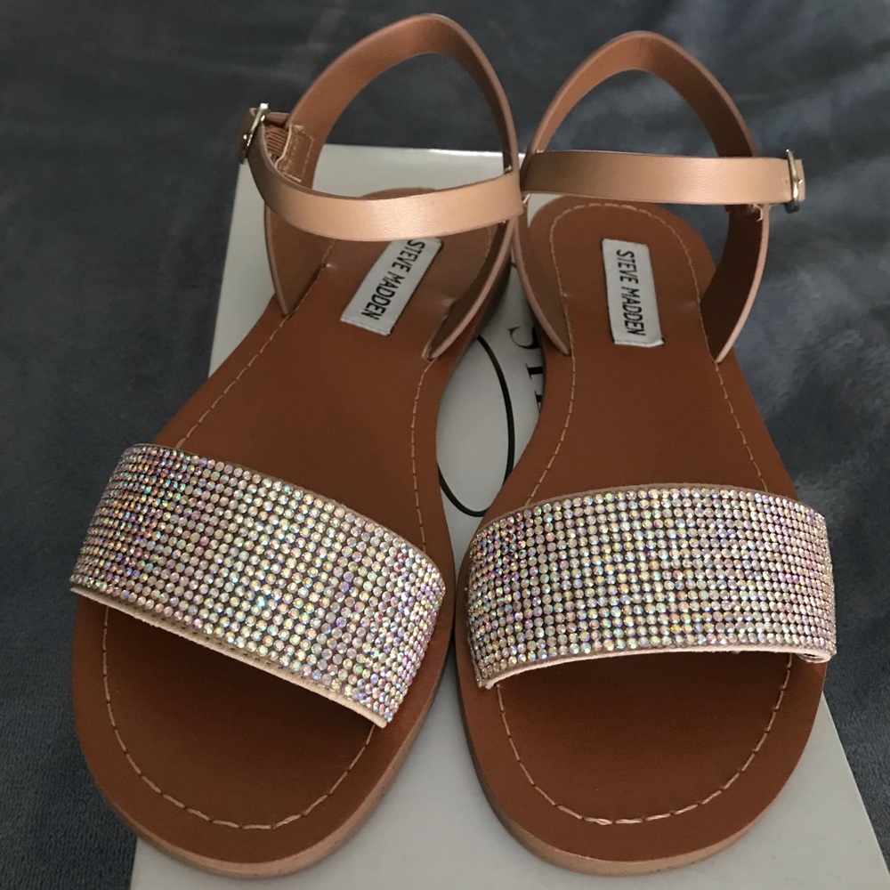 Steve Madden “Ruthie” rhinestone sandals